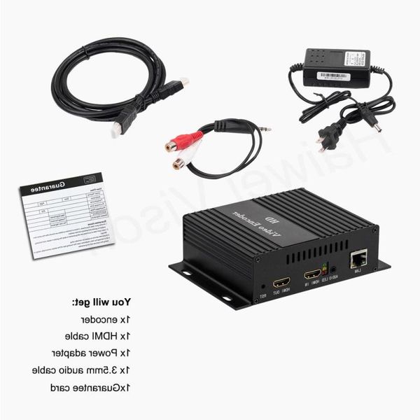 Freeshipping H3110H Codificatore video Codificatore IPTV Codificatore MPEG4 1080P con uscita loop H264 H265 HEVC per YouTube Wowza Aklsl