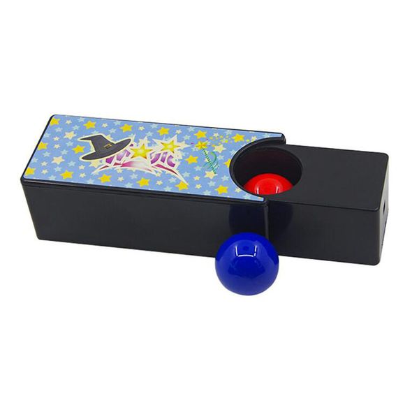 Neue lustige Gadgets, Kinderspielzeug, veränderbare Zauberbox, die den roten Ball in den blauen Ball verwandelt, Requisiten, Tricks, Klassiker