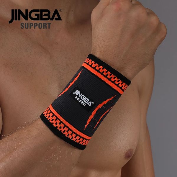 Supporto per il polso SUPPORTO JINGBA 1 pz cinturino in nylon fasciatura per il fitness equipaggiamento protettivo fascia da polso da uomo tennis badminton tutore 231115