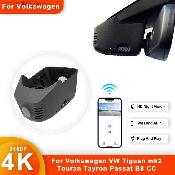 Auto DVRs 4K HD WiFi Auto DVR Video Recorder Dash Cam Für VW Tiguan mk2 Touran Tayron Passat B8 CC DashCam Geräte Zubehör Q231115