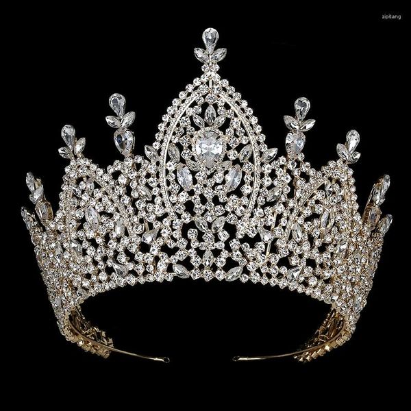 Haarspangen Hadiyana Luxus Tiara Brautkrone Für Frauen 2023 Hochzeit Zubehör Königliche Zirkonia Kaiserkronen Schmuck BC3200