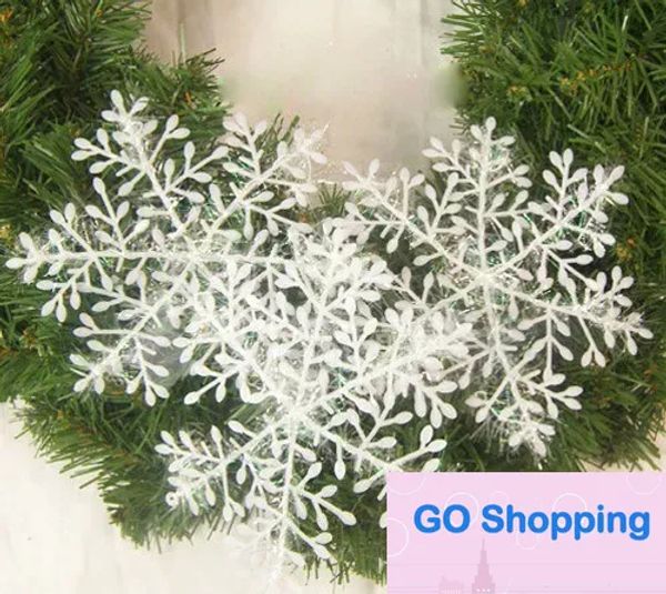 Todos os jogos árvore de natal ornamento de neve de algodão artificial branco natal floco de neve encantos decoração ornamentos apliques para árvore