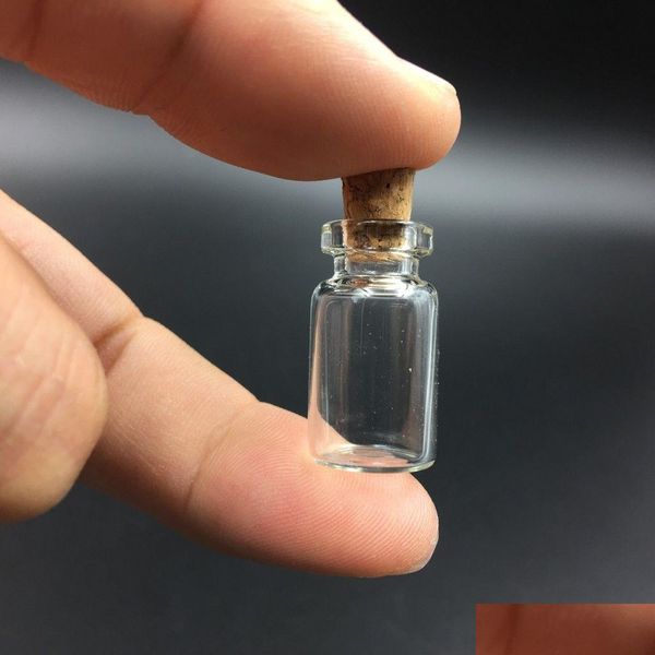 Imballaggio Bottiglie All'ingrosso 0.5Ml 1Ml 2Ml 4Ml 5Ml Fiale Bottiglia di vetro trasparente con tappi di sughero Miniatura Vasetti per campioni vuoti / Mes Matrimoni Wi Dh6Bf