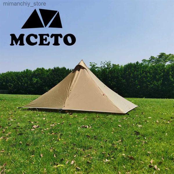 Tendas e abrigos 1 pessoa Caminhadas Camping Tenda Ultralight Rodss Pyramid Tent 4 Season Backpack Tent Outdoor Waterproof Toldos Sun Shlter Tent Q231117