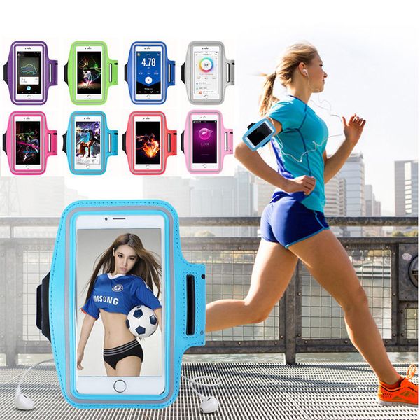 Caixa de braçadeira esportiva de telefone esportivo à mão para Samsung S10 S9 S8 iPhone12 11 x xs xr 8 plus huawei titular de braço de braço adequado para telefones de 4-6 polegadas