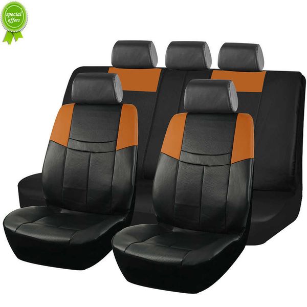 Novo upgrade Universal Car Seat Covers Acessórios de carro de couro FIT INTERIOR PARA A MAIORIANTE SUV SUV VAN CUSHION DE SEATO QUATRO ESPONSAGEM