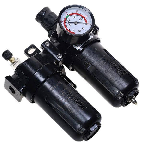 Combinazioni di lubrificatori del regolatore del filtro dell'aria pneumatico Freeshipping Separatore dell'olio dell'acqua 1/2 pollice Nero SFC-200 0-1Mpa 0-150PSI Kxgvd