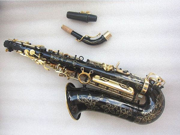 Nuovo sassofono contralto A-991 E-Flat Strumento musicale professionale Sax in ottone dorato nero con custodia