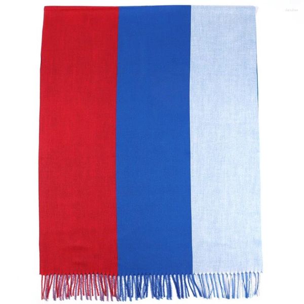 Sciarpe Designer Sciarpa con bandiera russa Unisex Donna Uomo Scialle di Pashmina di lusso Inverno Caldo Avvolgente Coperta lunga Regali per i soldati