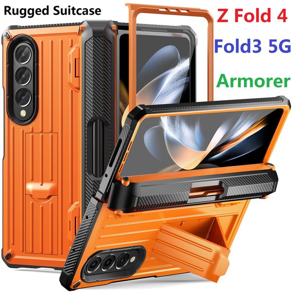 Корпуса чемодана орудия для Samsung Galaxy Z Fold 4 -кратный 3 -кратный 3 -кратный чехол для обороты на шарнир