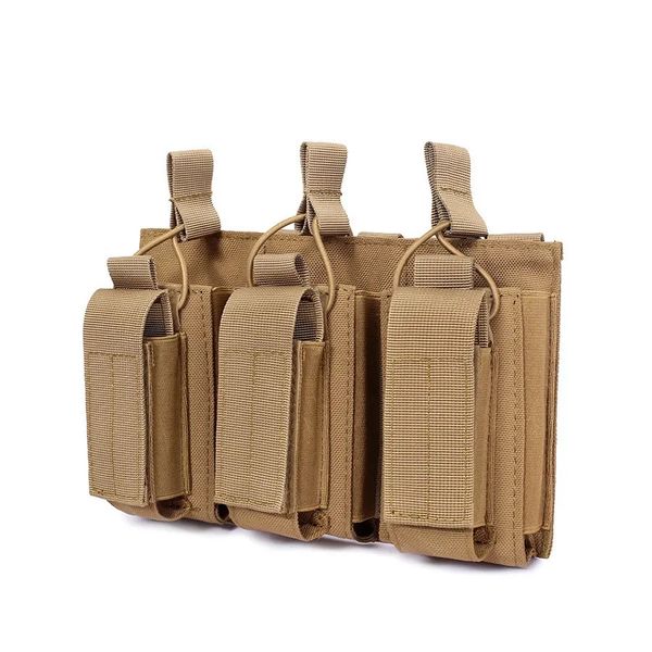 Sacos ao ar livre Tactical Triplet Clip Bag M4 M16 MOLLE Colete Acessório Cintura Acessórios de Caça 231114