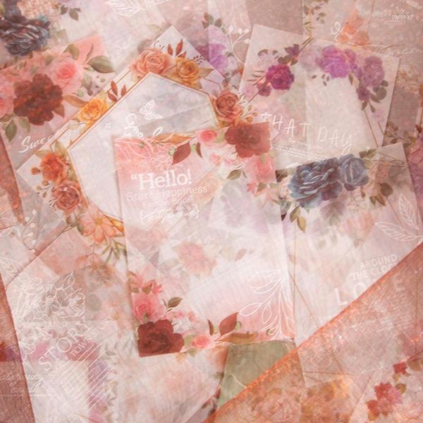 30 Packungen Großhandel transparentes Blumenmaterial Scrapbooking Handbuch Hintergrund Schwefelpapier Säurebasis Memo schneidbar handgefertigt