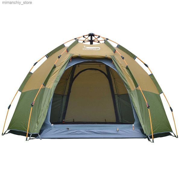 Tendas e abrigos Tenda automática pop-up do deserto para 3-4 pessoas Tenda de acampamento instantânea Mochila Família Dome Tendas para camping Caminhadas Viajando Q231115