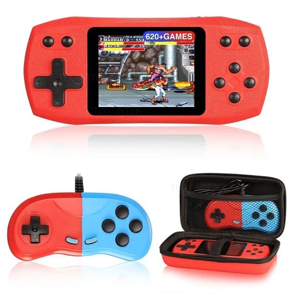 Lettori di giochi portatili Console per videogiochi retrò per bambini incorporati 620 giochi classici Lettore di giochi portatile HD da 3,0 pollici Console ricaricabile Uscita AV 231114