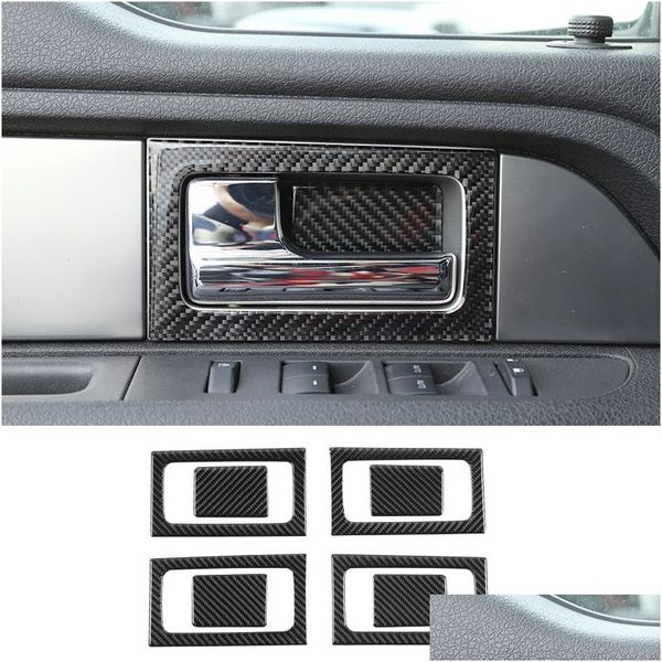 Outros acessórios interiores Abs carro porta interna maçaneta er decoração guarnição para Ford F150 Raptor 2009-2014 acessórios interiores drop deliv dhkdg