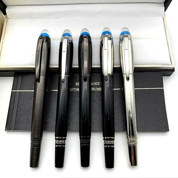 Spezielles Design Blauer Kristallstern-Tintenroller Kugelschreiber Hochwertiges Schreibwaren-Büro-Schulbedarf Schreiben von glatten Kugelschreibern mit S
