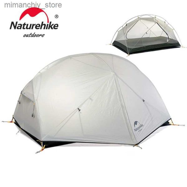 Tendas e abrigos Naturehike Mongar 2 Tenda 2 Pessoas Mochila Tenda 20D Ultraleve Viagem Tenda Impermeável Caminhadas Sobrevivência Ao Ar Livre Barraca de Acampamento Q231115