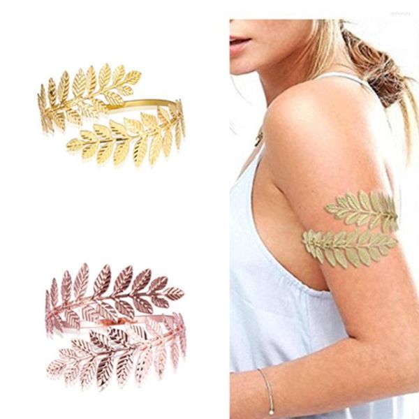 Armreif Gold Versilbert Griechisch Römisches Lorbeerblatt Armband Armband Oberarmmanschette Armreif Festival Braut Bauchtanz Schmuck Geschenk