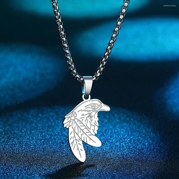 Collane con ciondolo Todorova Collana minimalista con uccello aquila in acciaio inossidabile per donna Uomo Fascino Gioielli amante degli animali Regalo delicato