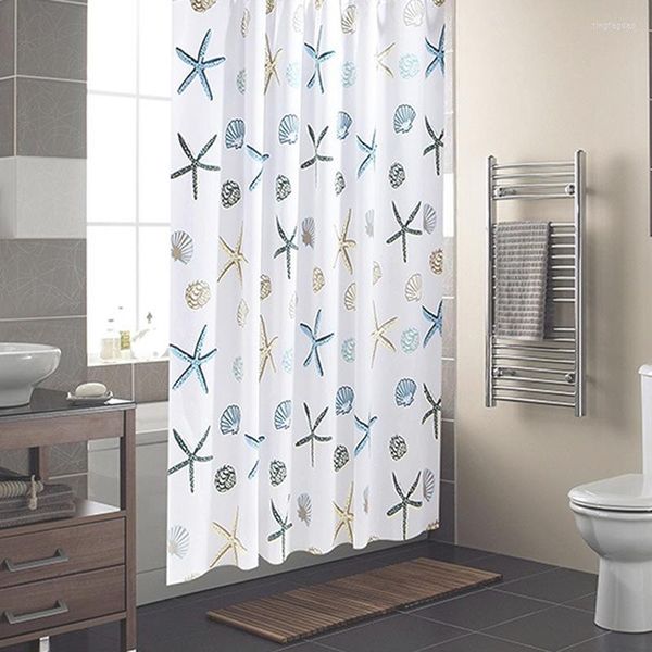 Curtain Shower Starfish Partition O mofo à prova d'água para acessórios para banheiros da sala do banheiro