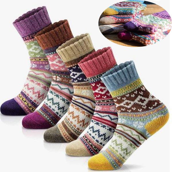 Damensocken Winter – Geschenke für Frauen – warme, dicke, weiche Wollsocken, Weihnachtsgeschenke, Socken, gemütliche Crew-Socken