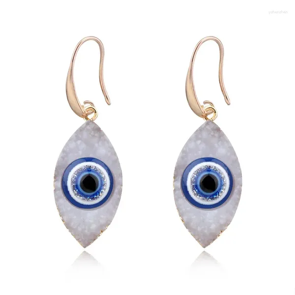 Orecchini pendenti Turchia Druzy Blue Eye per donna Vintage Evil appeso goccia femminile regalo di gioielli pendenti all'ingrosso