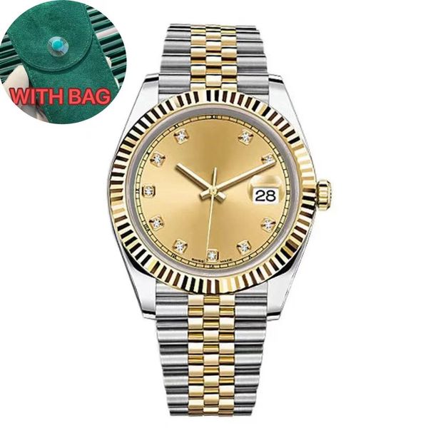 Orologio da uomo orologio di lusso da donna orologio di design datejust 41mm 36mm 31mm Orologi con movimento automatico Zaffiro impermeabile relojmujer Montre de luxe con borsa