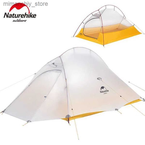 Палатки и укрытия Naturehike Tent Cloud Up Series Сверхлегкая уличная палатка для кемпинга Водонепроницаемая туристическая палатка для велоспорта Палатка для кемпинга с напольным ковриком Q231117