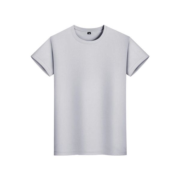 Novas roupas esportivas para atividades ao ar livre Blusa de verão gola redonda masculina camiseta cinza