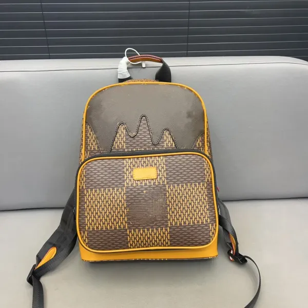 Designer-Taschen, brauner Rucksack für Herren, karierter Splice-Brief-Rucksack, Rucksack mit großer Kapazität, Herren-Reisetasche, Schultaschen, Damen-Außentasche, Tragetaschen, Rucksack 2311151D