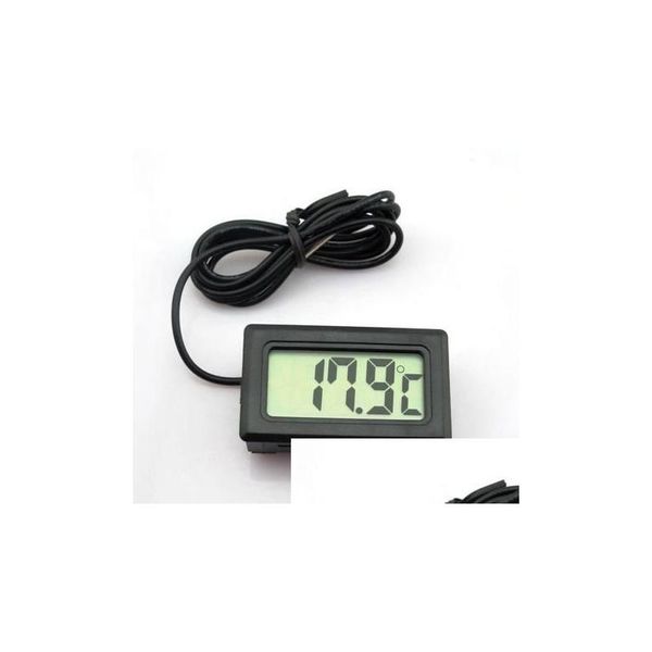 Temperaturinstrumente Großhandel Neuer Mini-Digitalkühlschrank Zer Reptile Aquarium Temperatur Panel Meter Thermometer Batterie inkl. Dhtuv