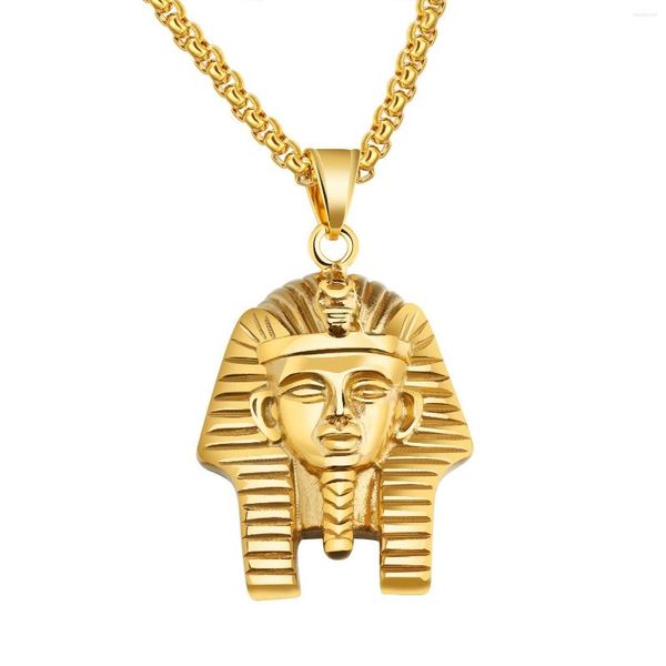 Подвесные ожерелья из нержавеющей стали египетского фараонов ожерелье для мужчин Бойфрид винтажные ювелирные изделия Египта
