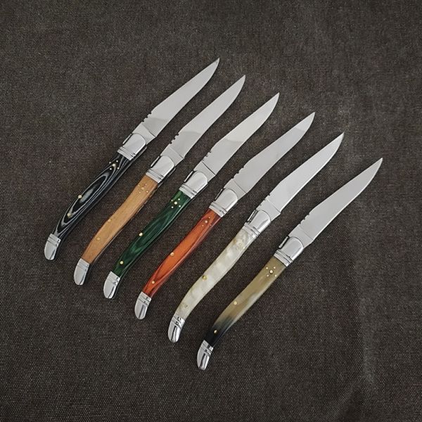 Canivete dobrável estilo clássico, faca externa de aço inoxidável para camping, caça, faca multifuncional para cultura