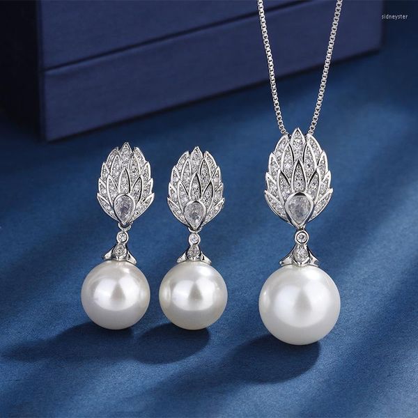 Ketten echte echte Juwelen vergoldet auf Kupferboden Fritillaria-Perlen koreanische Version Mode mit eingelegten Diamanten sim