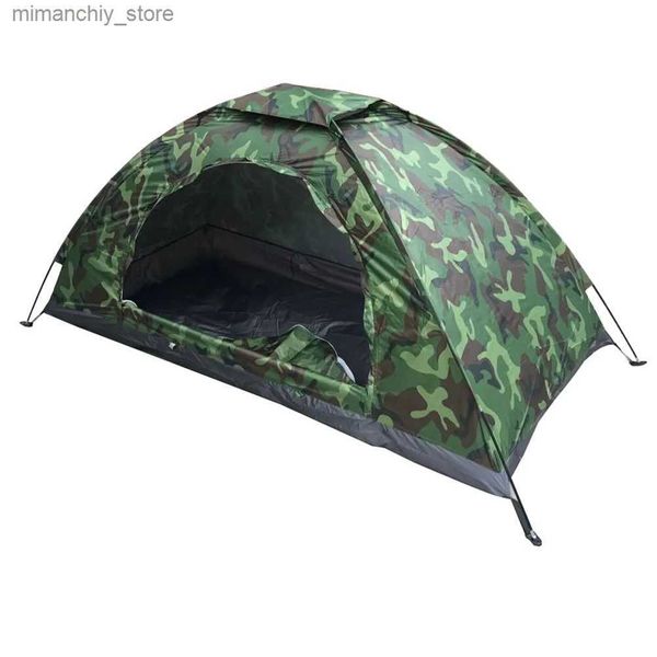 Zelte und Unterstände 1 Stück Sing/Doub Personenzelt Ultraleichte tragbare Camping-Gartenzelte mit Anti-UV-Beschichtung Dachschild Aufbewahrungstasche Q231117