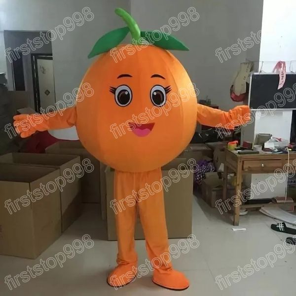 Costume da mascotte arancione di Halloween Personaggio a tema anime dei cartoni animati Taglia adulto unisex Vestito da pubblicità esterna per feste di Natale