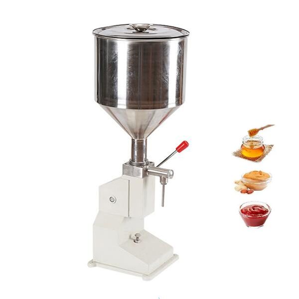 Riempitrice manuale piccola portatile per concentrato di pomodoro liquido, salsa di peperoncino, succo, bevanda, riempitrice per bottiglia d'acqua