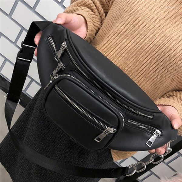 Bolsas de cintura Moda para mulheres Padrão de pedra PU Correia de couro lazer Fanny Pack Pack Satchel Bandy Band Belt