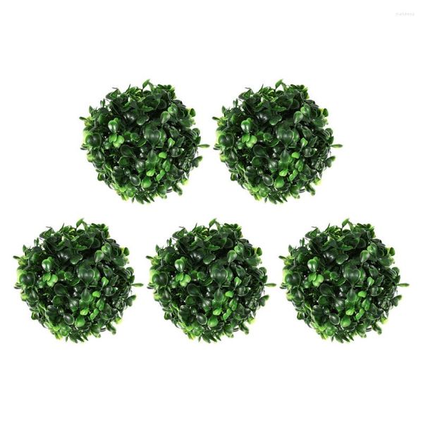 Flores decorativas Topiary Artificial Boxwood Faux Fake Hanging Green Trees Tree Esfera Decoraciones Hojas Buxus grande Simulación