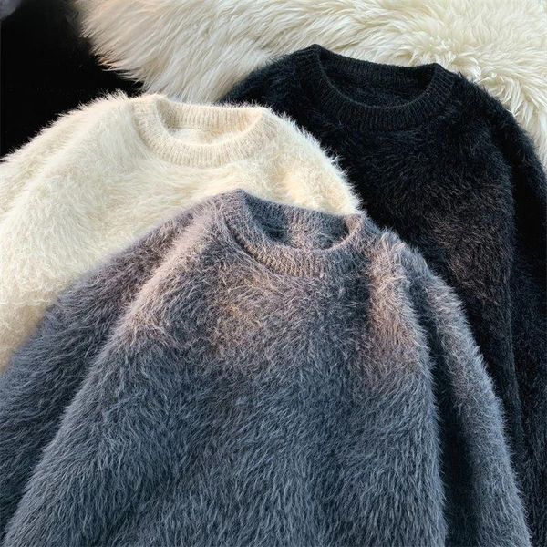 Maglioni da uomo Uomo girocollo maglione lavorato a maglia pullover con cappuccio per felpe foderate in pile unisex streetwear autunno inverno maglione X10