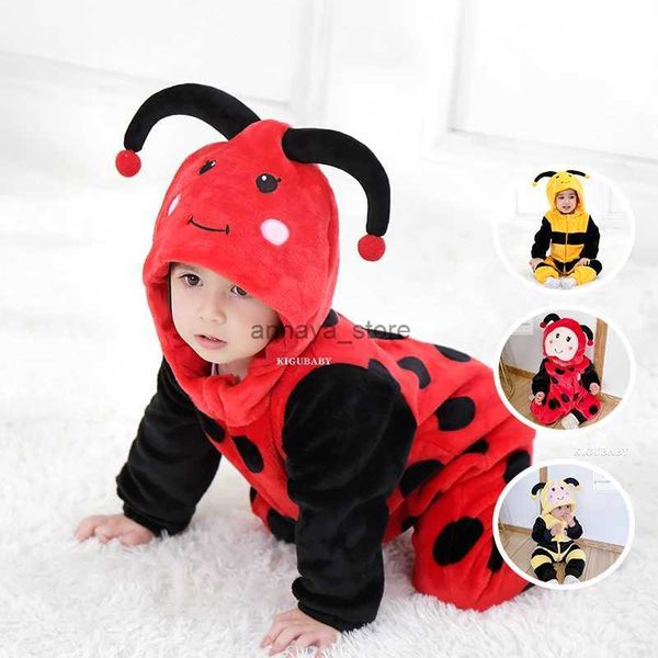 Macacão animal abelha joaninha roupas de bebê recém-nascido bodysuit menino menina bonito macacão moda cosplay traje da criança macacão outfits pijamas l231116