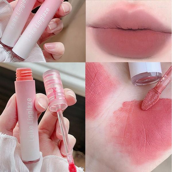 Lipgloss Smokey Pink Bean Paste Liquid Lipstick Velvet Matte Waterproof Nude Red Long Lasting Sexy Women Tint Mud Cosmetics