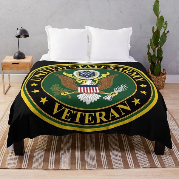Decken Army – US Army Veteran Überwurfdecke, lose Decke, personalisiertes Geschenk, Kinderdecke für Sofa, dünn, 231116