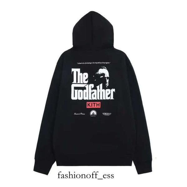 2022 осень-зима футболка 3 см Tide Brand Kith Co Named Godfather Film Coat толстовка с капюшоном оверсайз костюм для пары для мужчин и женщин 175 148 278