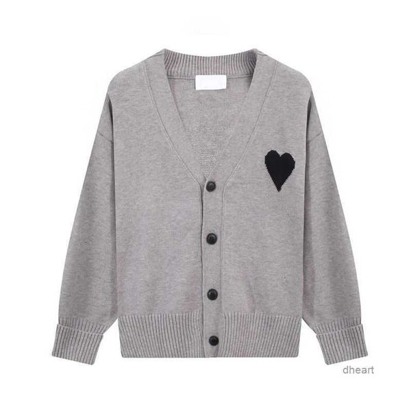 Amis moda paris designer masculino amissweater mulher de coeur macaron amor jacquard cardigan amiparis jumper hoodie ocp9