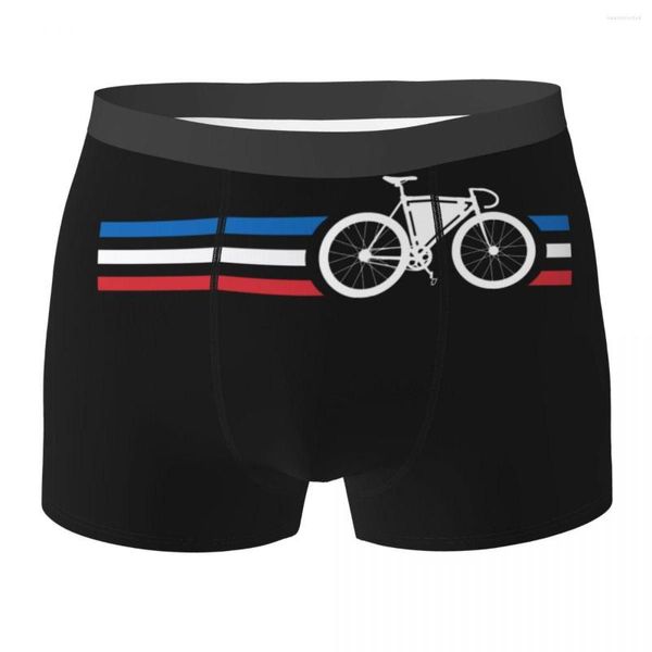 Mutande Bike Stripes Frence National Road Race Boxer da uomo Slip intimo casual personalizzato Pantaloncini da uomo