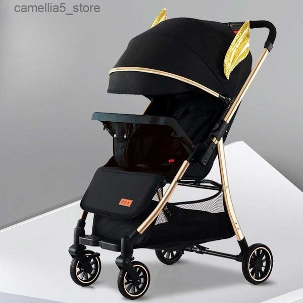 Carrinhos de bebê # carrinho de bebê de dois sentidos carrinho de luz de um botão de viagem portátil carrinho infantil dobrável carrinho de bebê carrinho de bebê Q231116