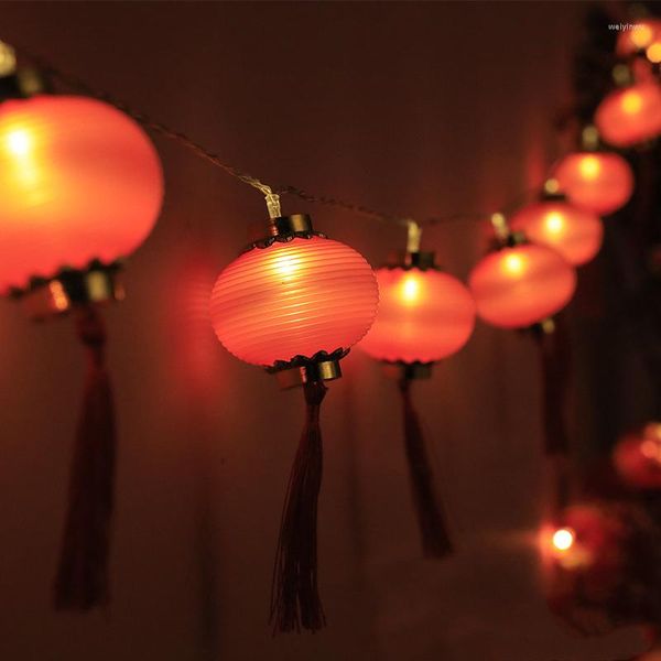 Luzes noturnas piscando borla Tassel Red Lantern Home Decoration 10led Holiday Supplies Layout Layout