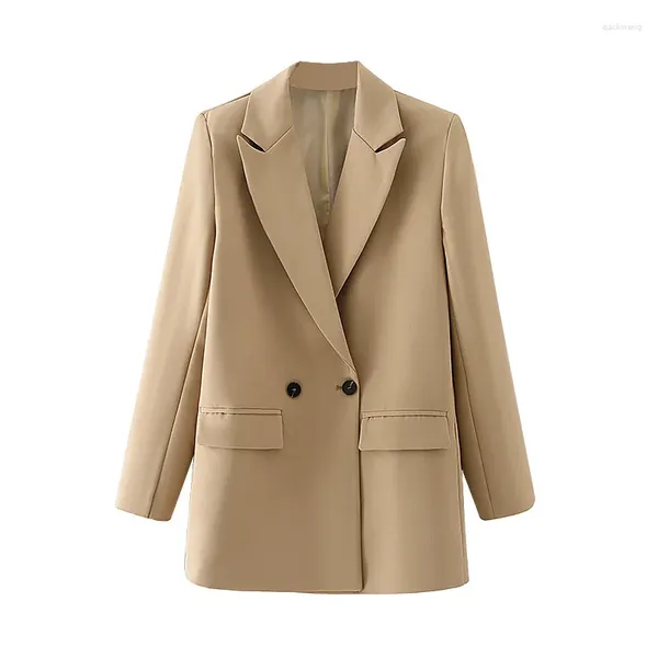 Abiti da donna Blazer doppiopetto Donna Primavera e autunno Moda Temperamento Stile Grigio Abito nero Abbigliamento chic