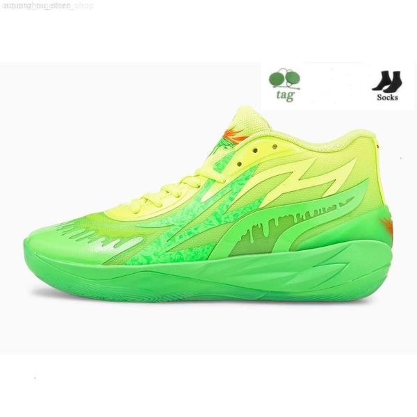 Kinder LaMelo Ball MB02 Rick Morty Männer Basketballschuhe Turnschuhe zu verkaufen Slime Grundschulsportschuh Online-Shop Größe 3,5-12